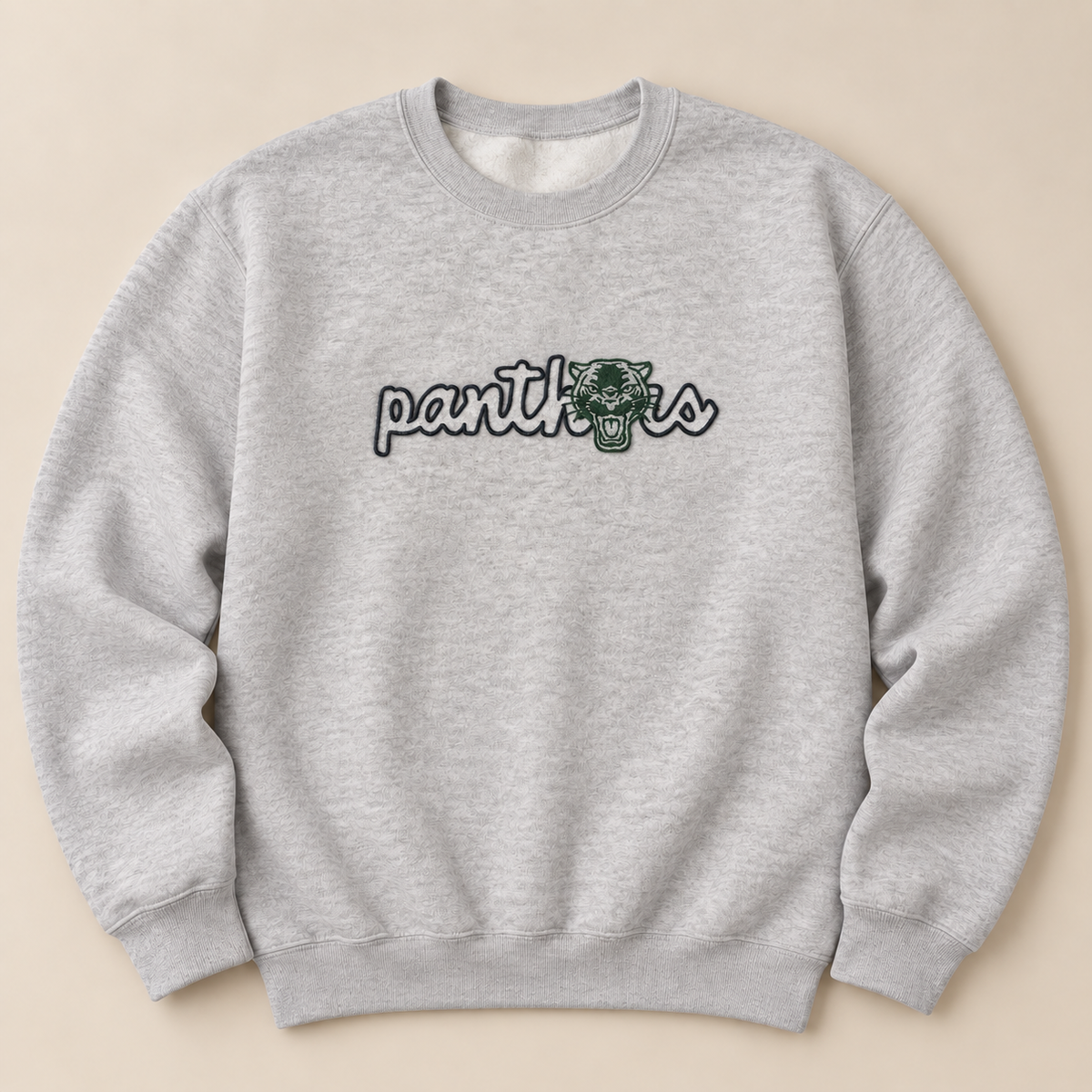 Embroidered Panthers- Gildan Sweatshirt- Ash