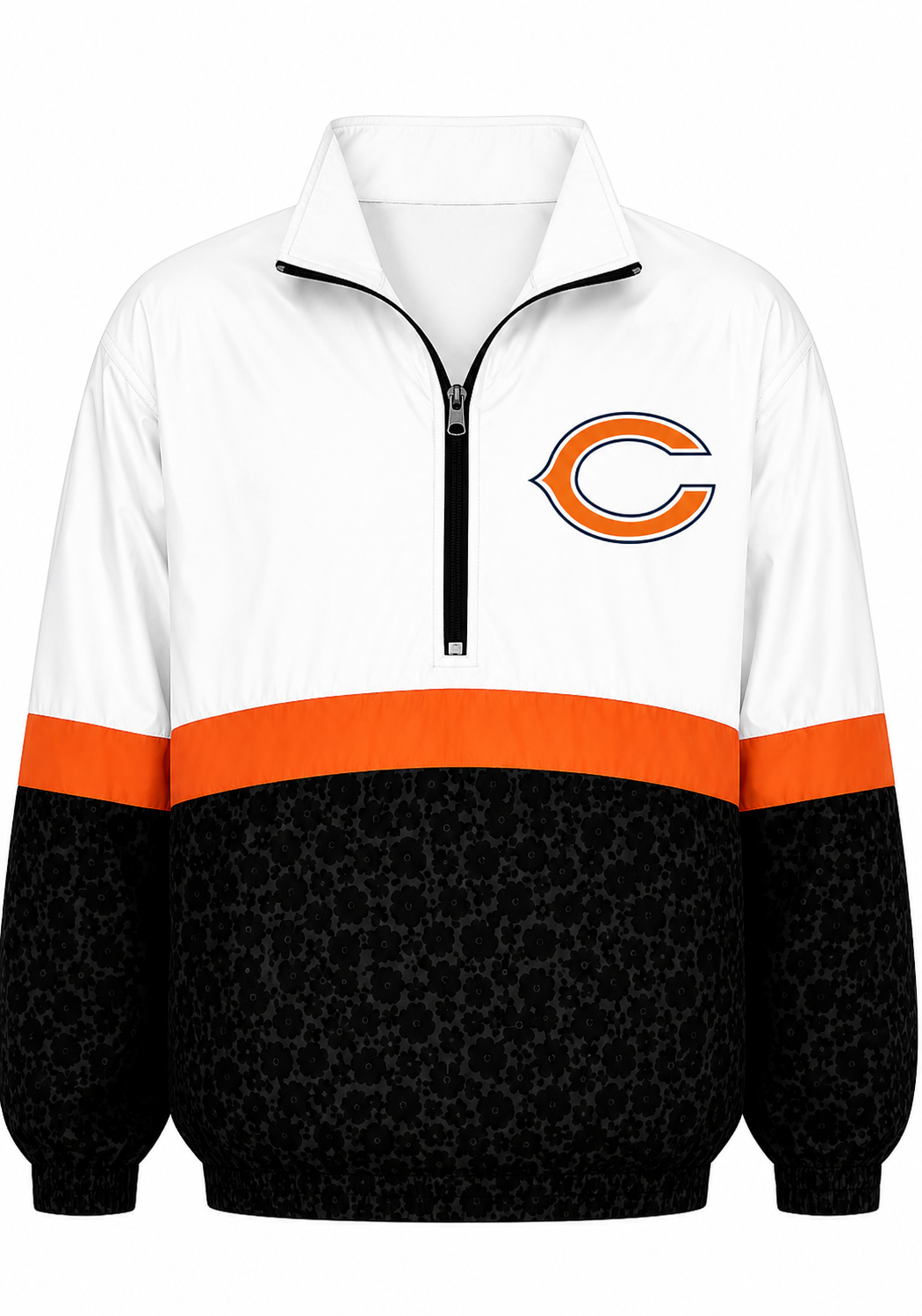 C orange Windbreaker - Black Leopard