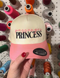 Passenger Princess embroidered cream and pink snapback hat