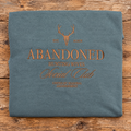 Blue Spruce Hunting Wives embroidered sweatshirt with copper brown stitching